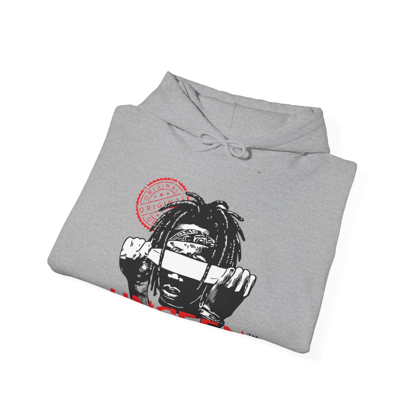 Unseen Graphic Hoodie — Distressed Manga Face Design