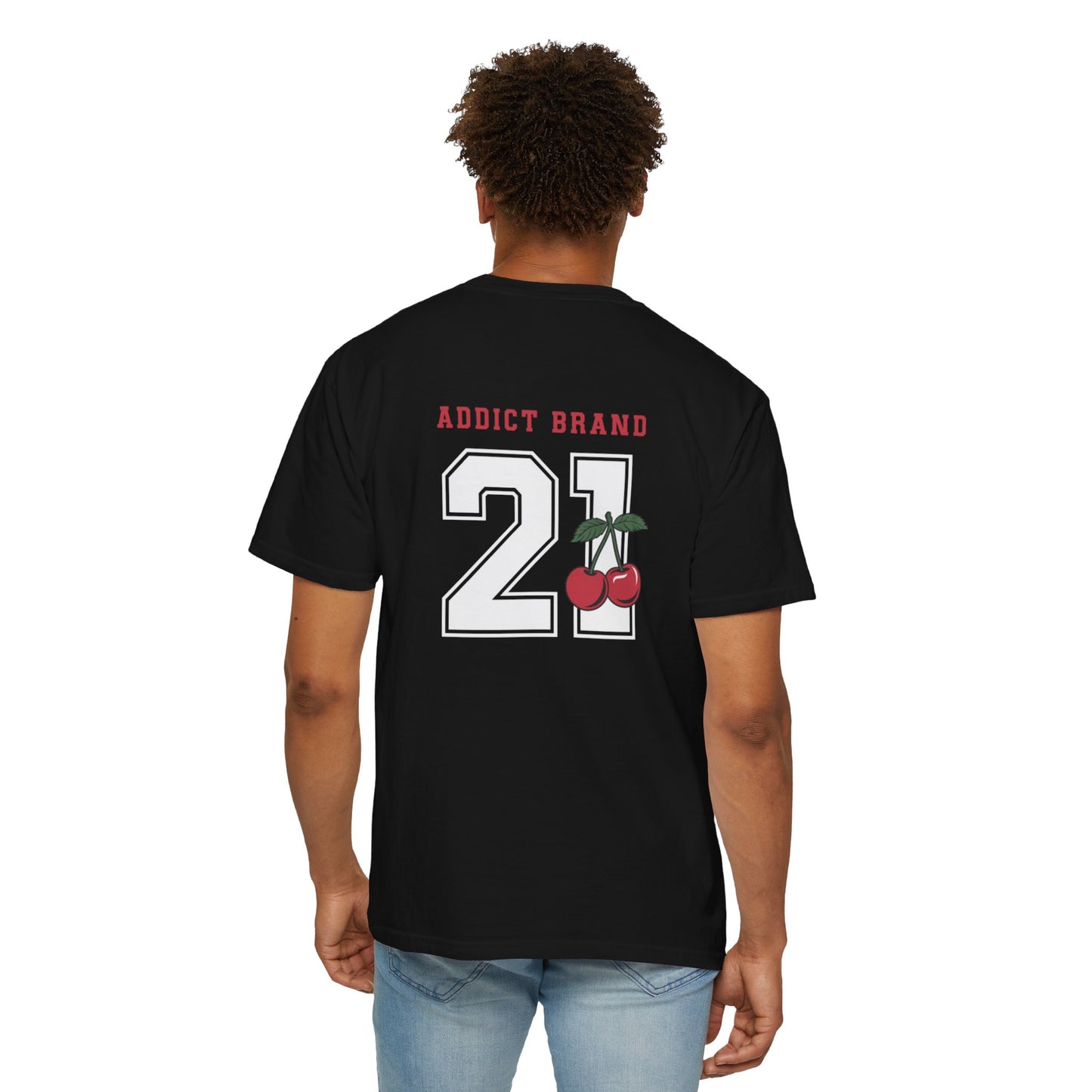 Addict Brand 21, Streetwear Cherry Graphic T-Shirt.