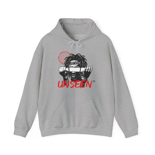 Unseen Graphic Hoodie — Distressed Manga Face Design