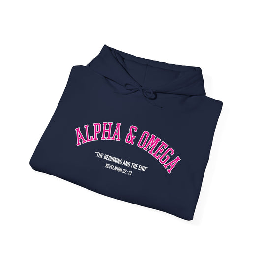 Alpha & Omega Unisex Heavy Blend™ Hooded Sweatshirt.