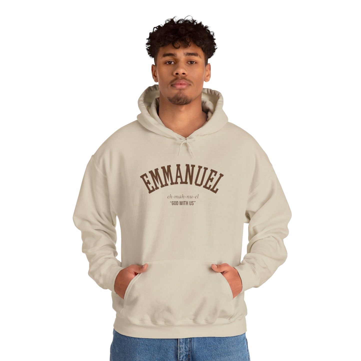 Cozy Unisex Hooded Sweatshirt with 'Emmanuel'