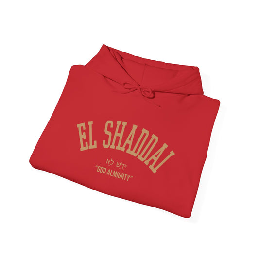 El Shaddai Unisex Heavy Blend™ Hoodie - Cozy Biblical Sweatshirt for Faith Lovers