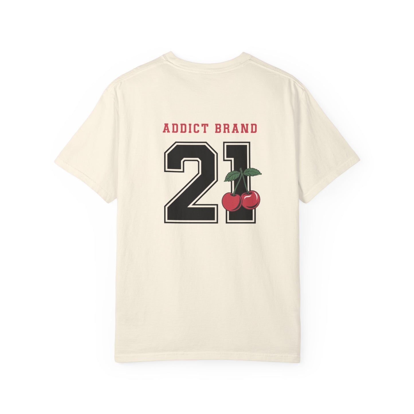 Addict Brand 21, Unisex Cherry Graphic Tee.