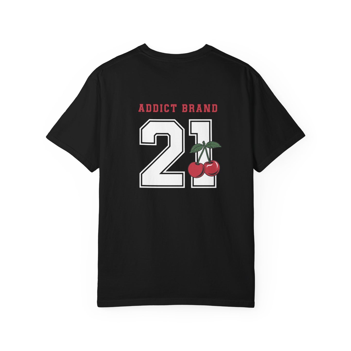 Addict Brand 21, Streetwear Cherry Graphic T-Shirt.