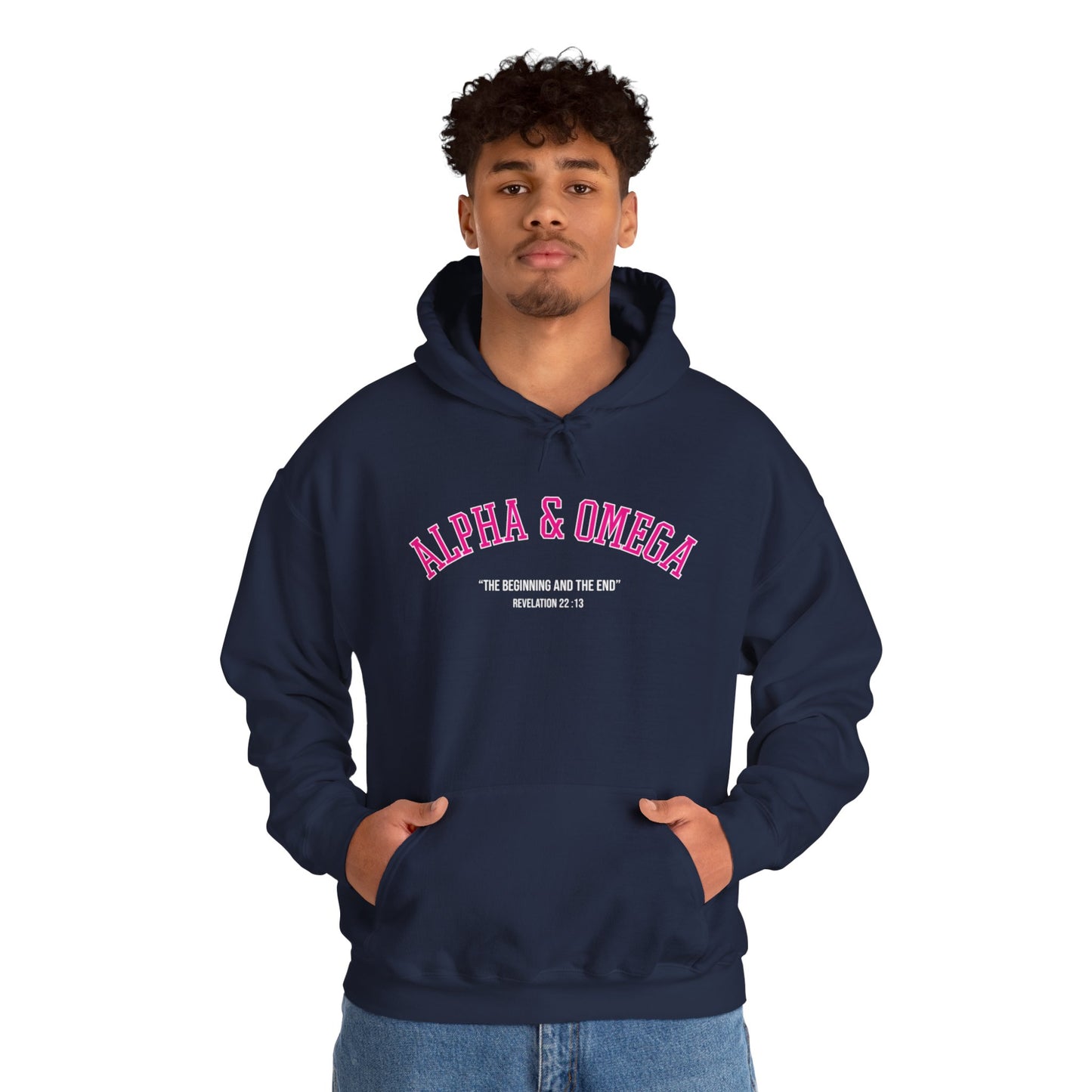 Alpha & Omega Unisex Heavy Blend™ Hooded Sweatshirt.