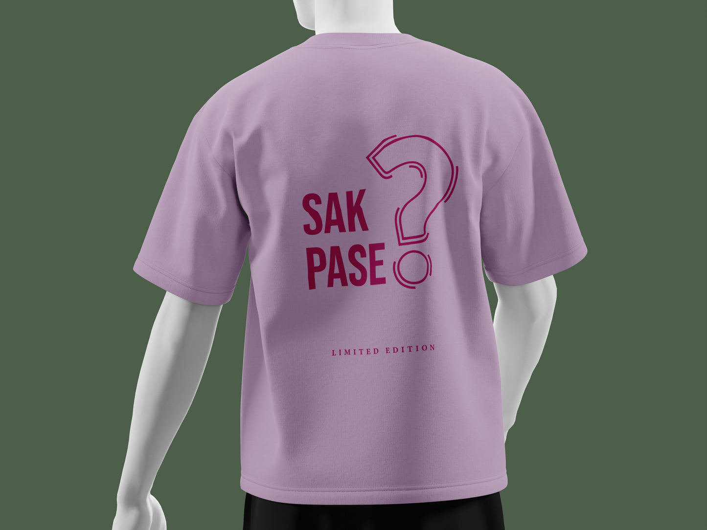 Oversized Tee - Sak Pase Haitian Slogan Limited Edition
