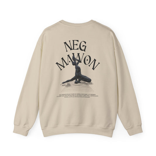 Trendy Unisex Crewneck Sweatshirt with Bold Graphic Design