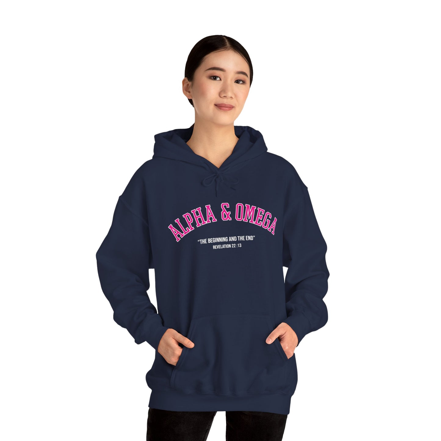 Alpha & Omega Unisex Heavy Blend™ Hooded Sweatshirt.