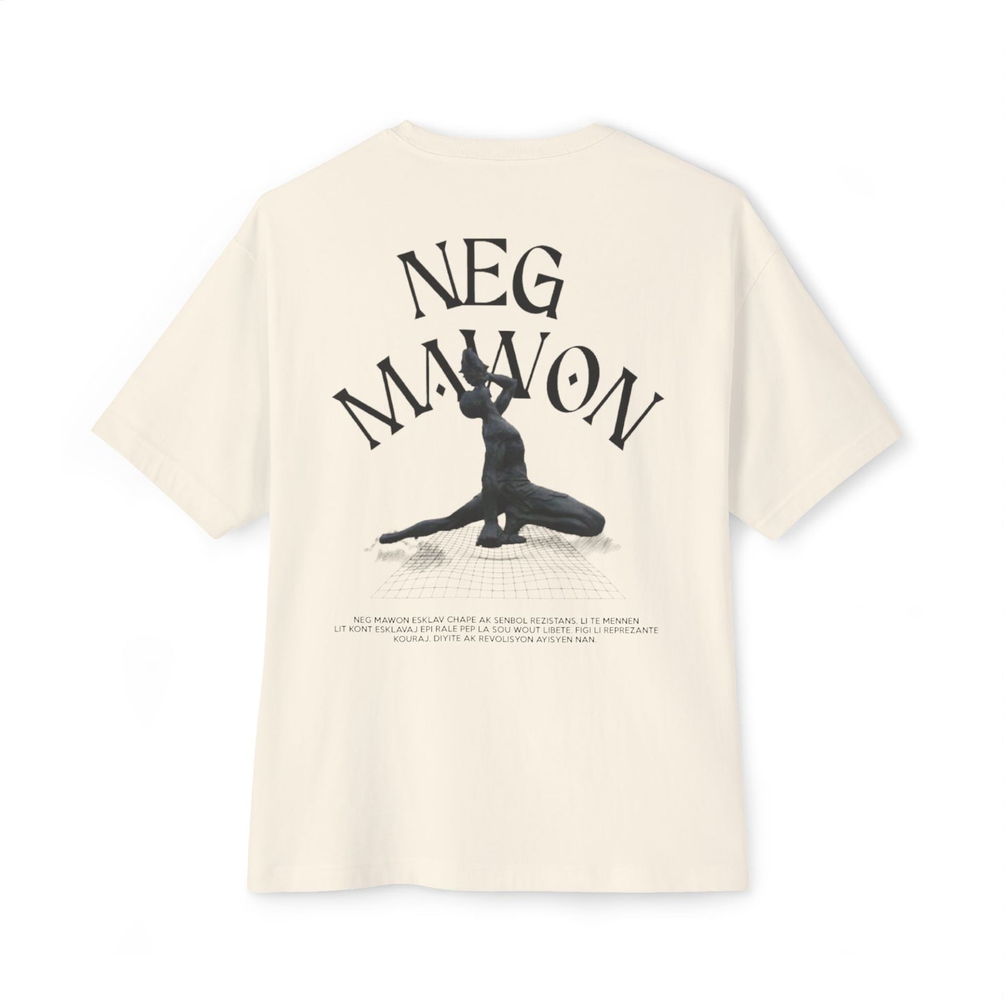 Neg Mawon, Unisex Oversized Boxy Tee with Artistic Design
