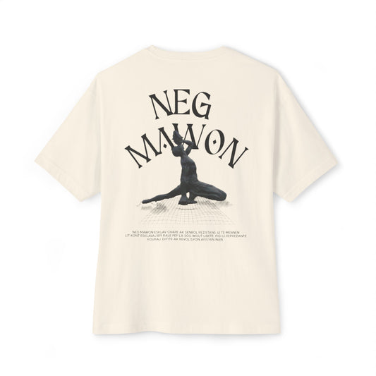 Neg Mawon, Unisex Oversized Boxy Tee with Artistic Design